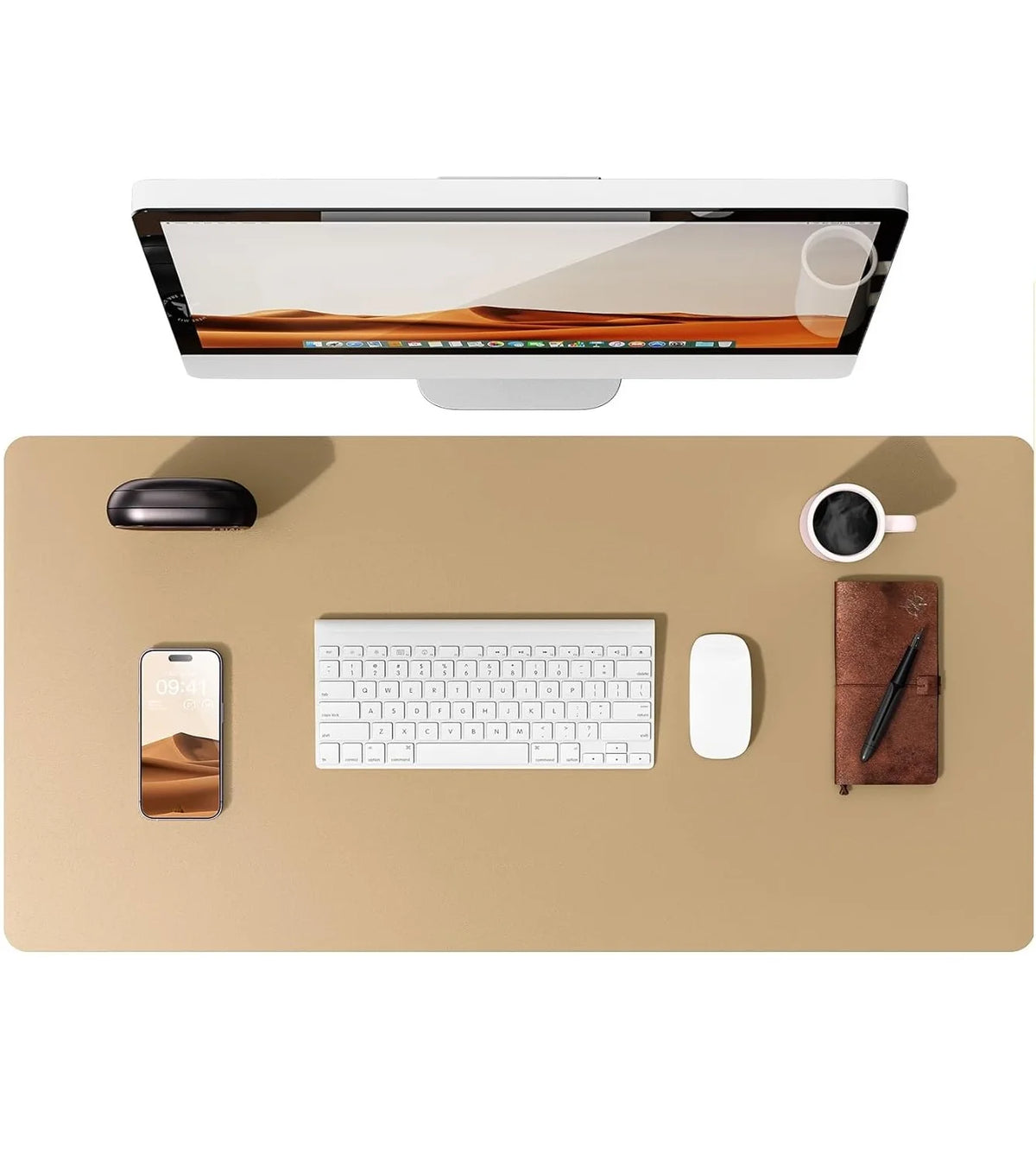 Deskon Umber Large Leather Desk Protector - view 4
