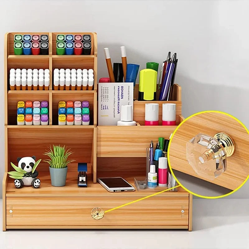 Deskon Quarry Wooden Desk Organizer with Drawer - view 6