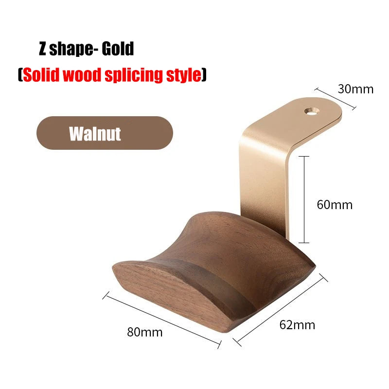 Deskon Elm Walnut and Alloy Headphone Bracket - view 3