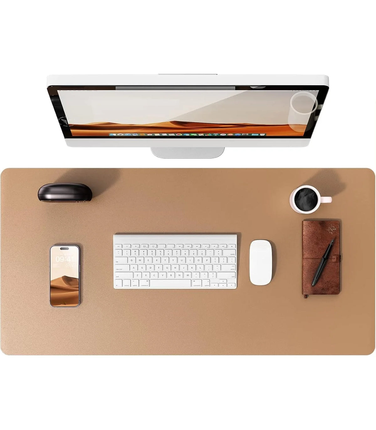 Deskon Umber Large Leather Desk Protector - view 6