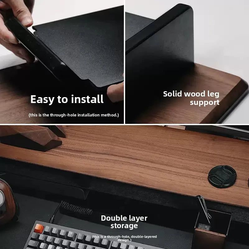 Deskon Ridge Black Walnut Monitor Riser - view 5