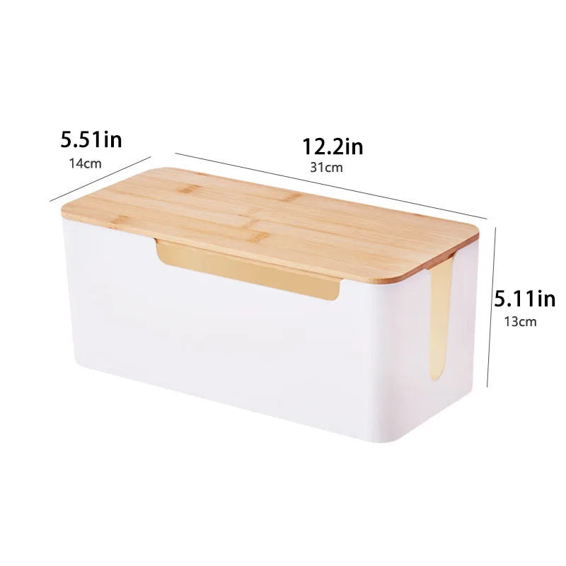 Deskon Birch Bamboo-Lid Cable Concealer - view 3