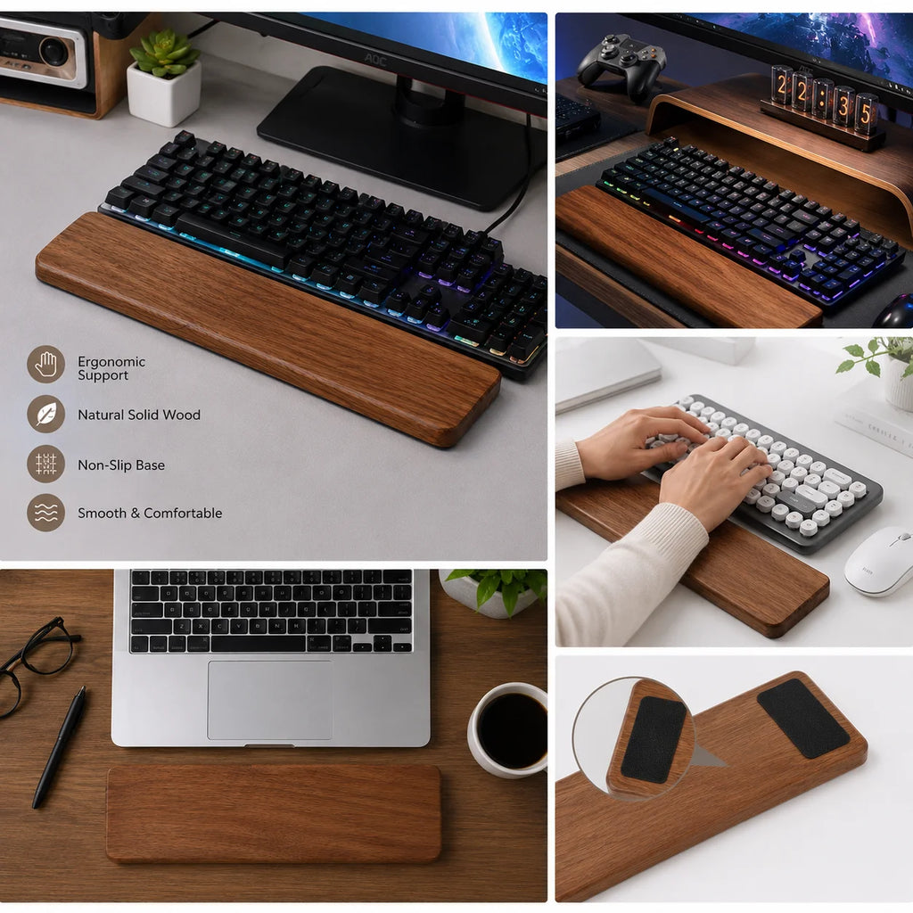 Deskon Fjord Solid Wood Keyboard Wrist Rest - view 2