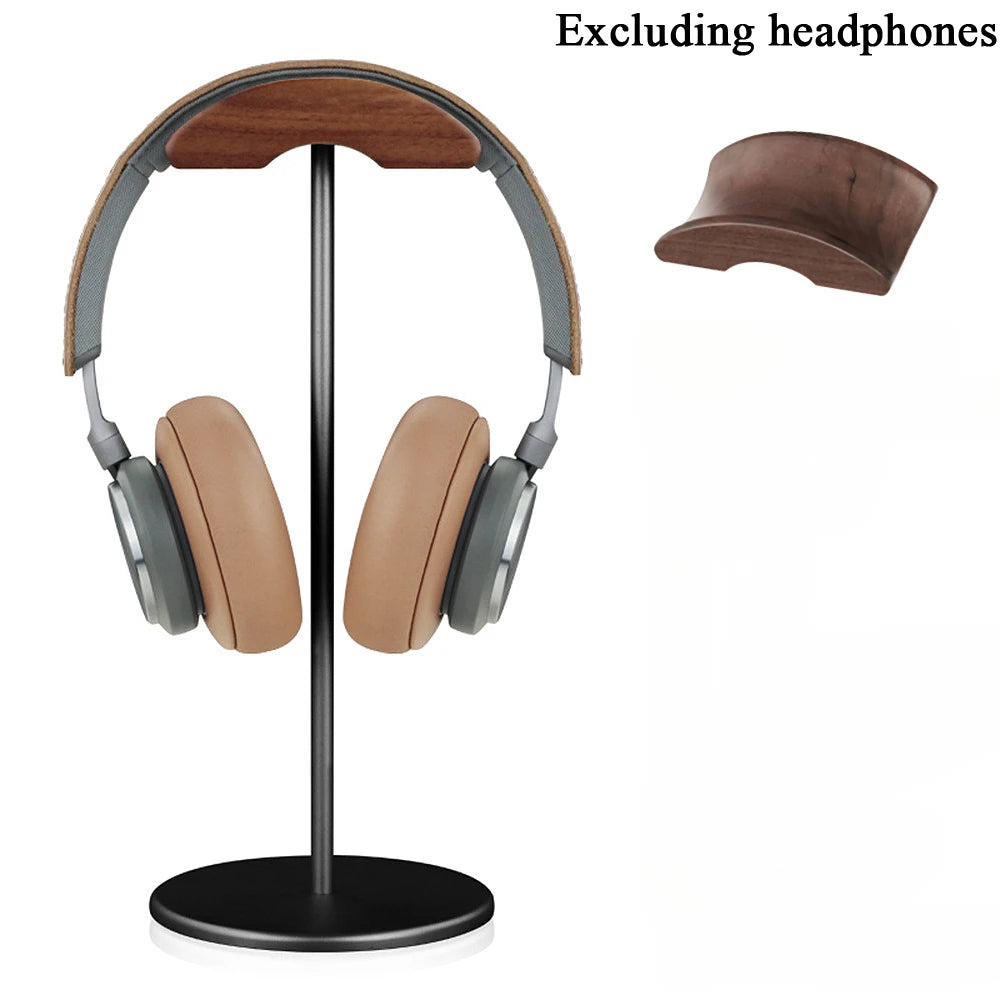 Deskon Halden Walnut and Aluminum Headphone Stand - view 3