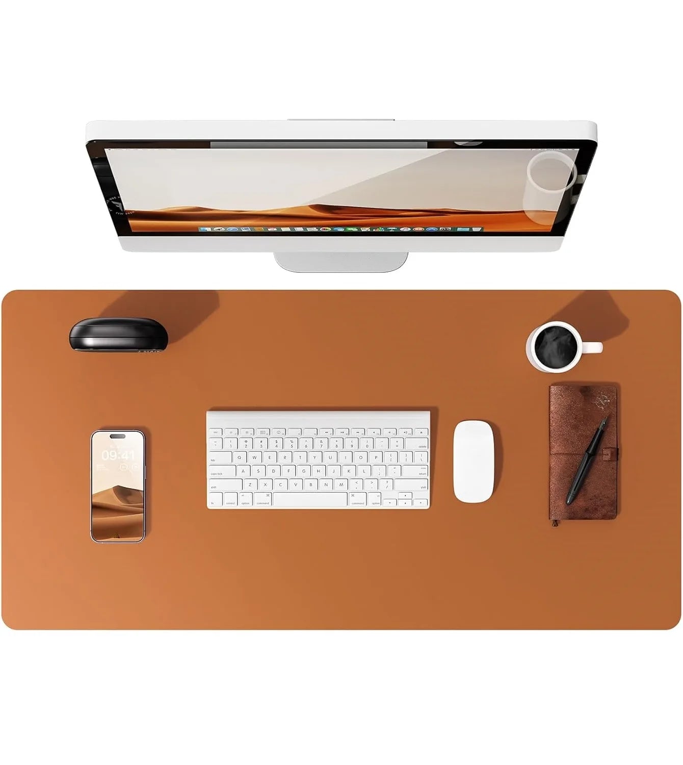 Deskon Umber Large Leather Desk Protector - view 3