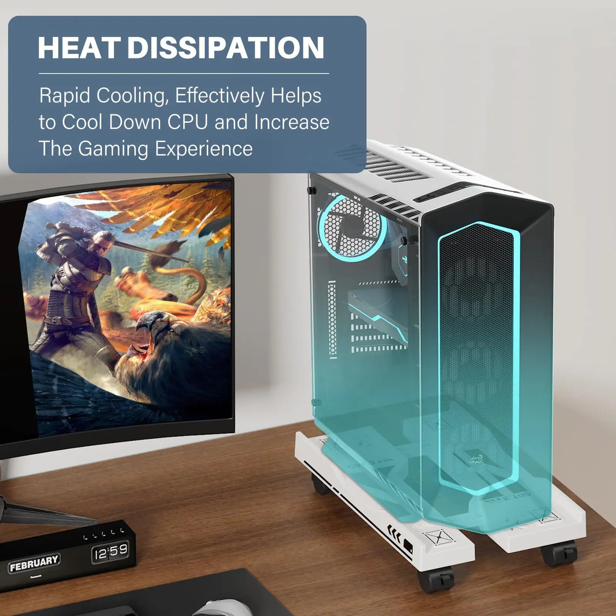 Deskon Vector Rolling CPU Stand - view 5