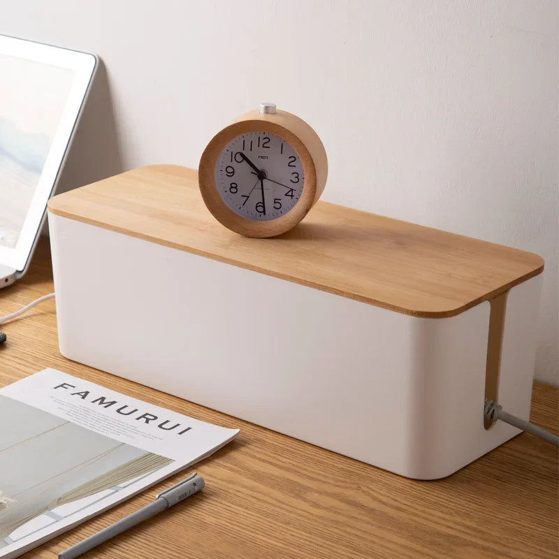 Deskon Kiln Bamboo Cable Organizer Box - view 3