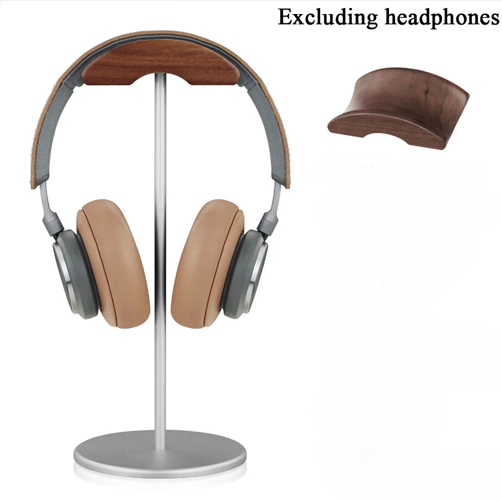 Deskon Halden Walnut and Aluminum Headphone Stand - view 4
