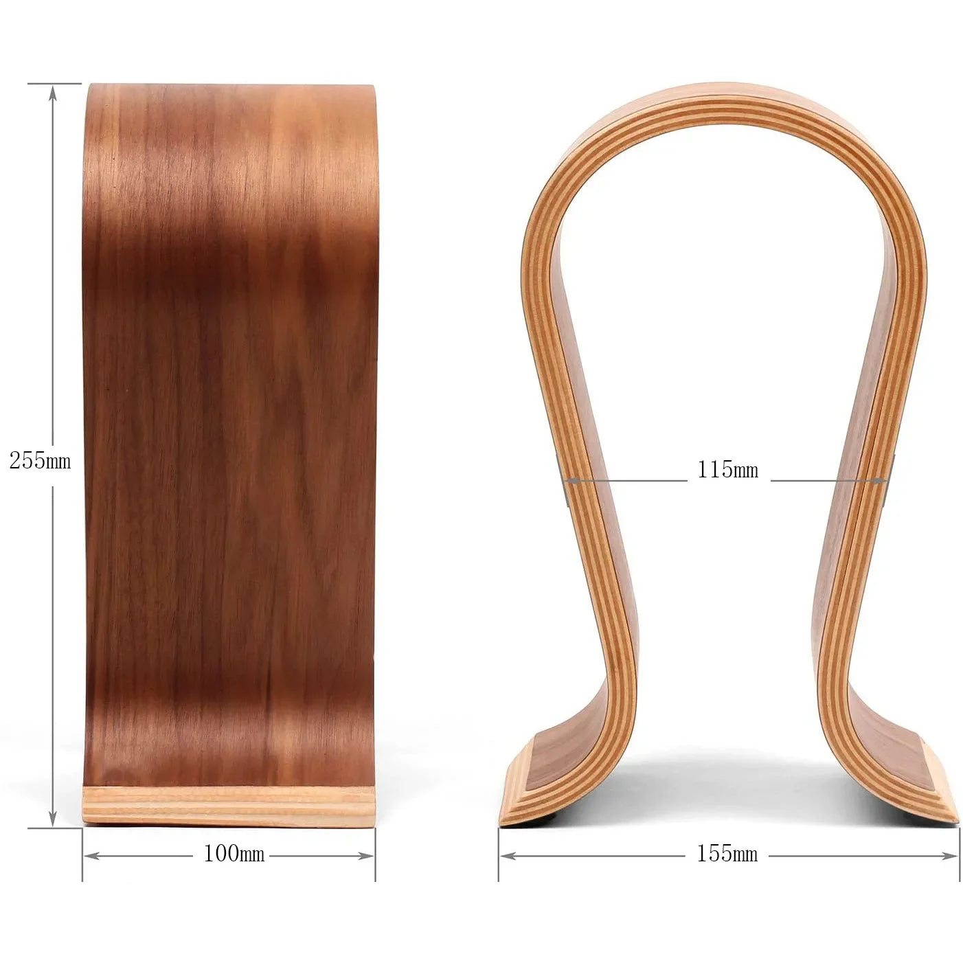 Deskon Grove Solid Walnut Headphone Hanger - view 4