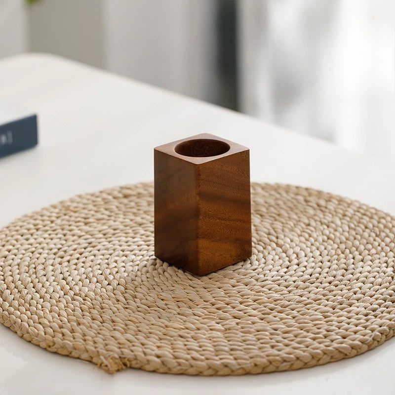 Deskon Quill Solid Walnut Storage Cube - view 5