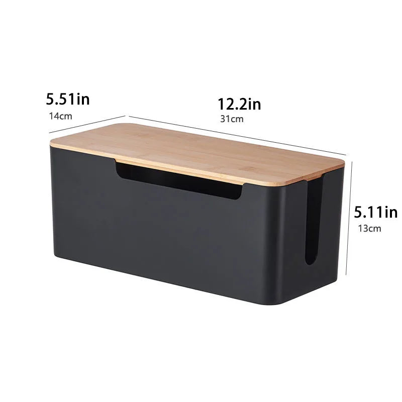 Deskon Birch Bamboo-Lid Cable Concealer - view 5