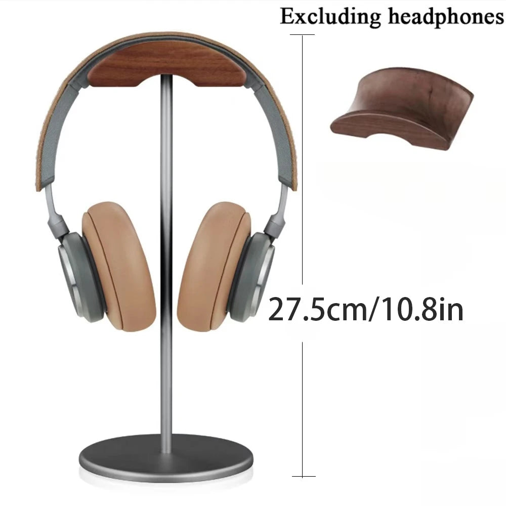 Deskon Halden Walnut and Aluminum Headphone Stand - view 5