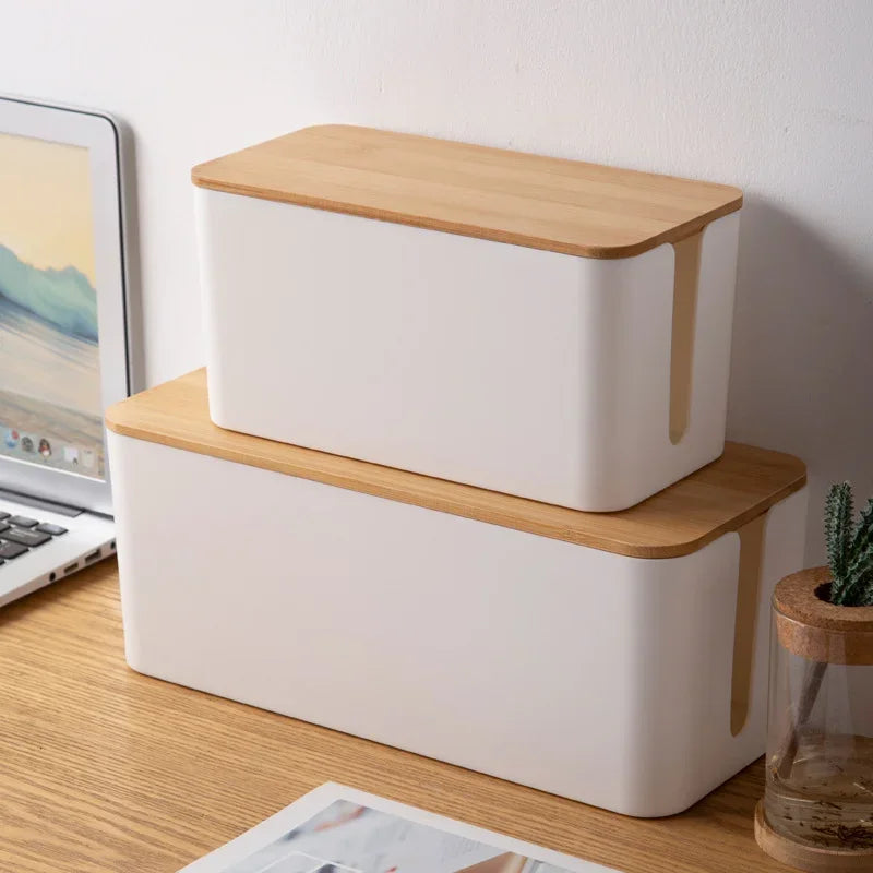 Deskon Kiln Bamboo Cable Organizer Box - view 2
