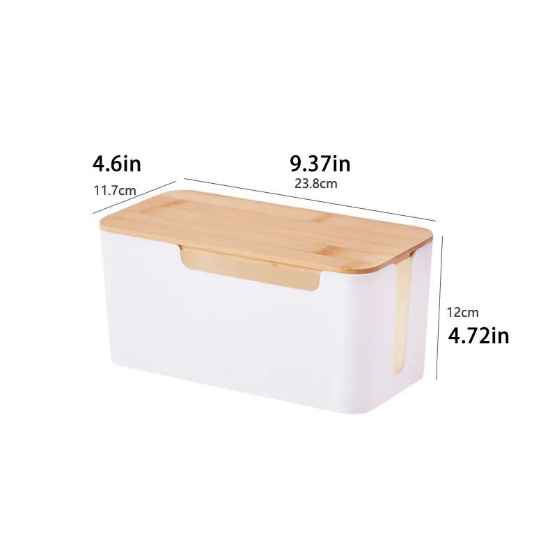 Deskon Birch Bamboo-Lid Cable Concealer - view 2