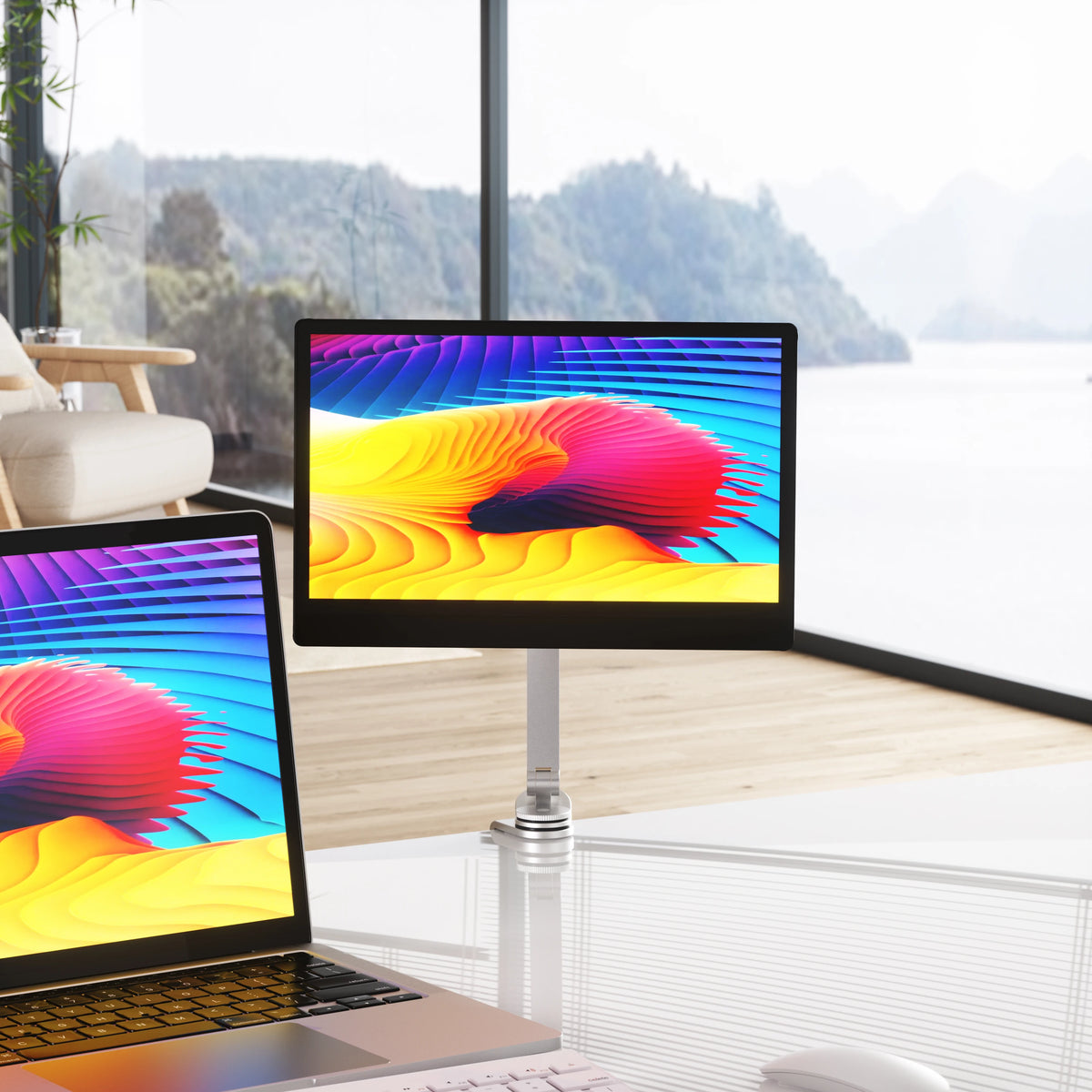 Deskon Verge Long-Arm Monitor and Tablet Mount - view 2